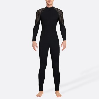 Black super stretchy men's full wetsuit