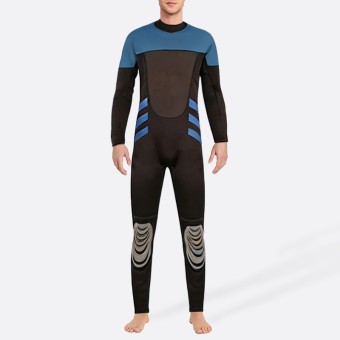 Contrast patchwork stretch men's full-length wetsuit