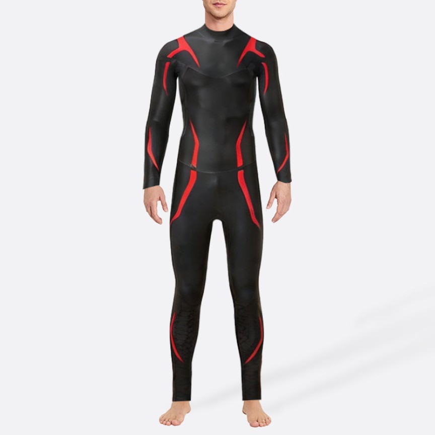 Super stretch smooth men's full body wetsuit