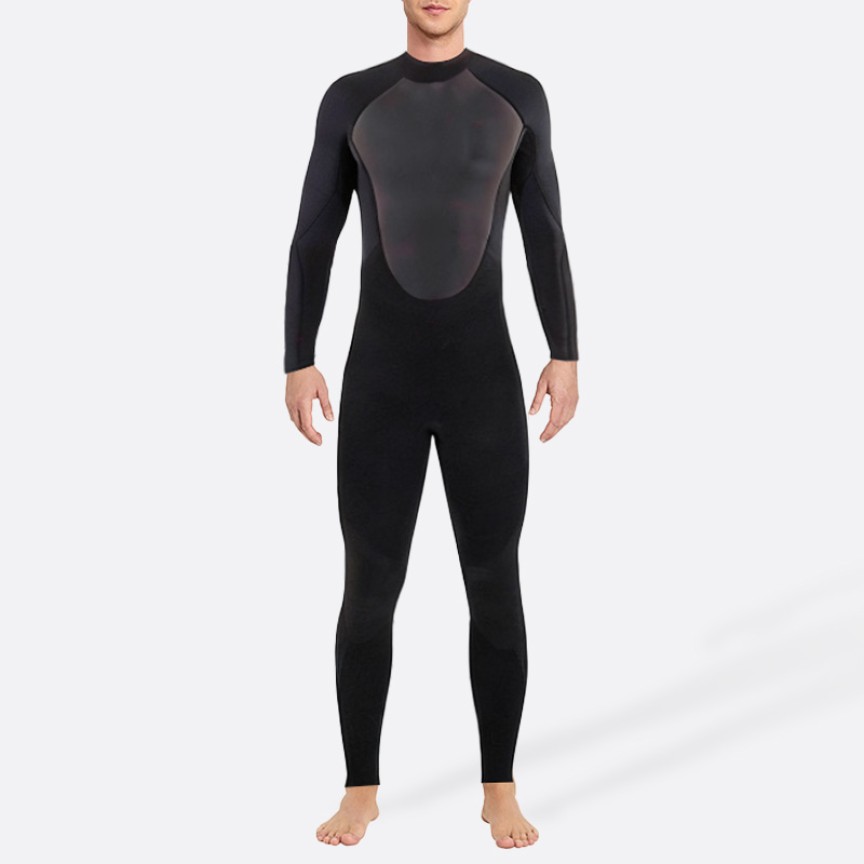 Classic simple stretch men’s full-length wetsuit