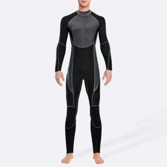 Contrast color patchwork men's full wetsuit