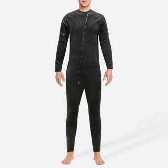 Warm black comfortable men's full wetsuit