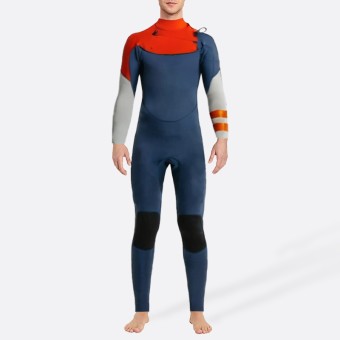 Color block fashionable stretch men's full wetsuit