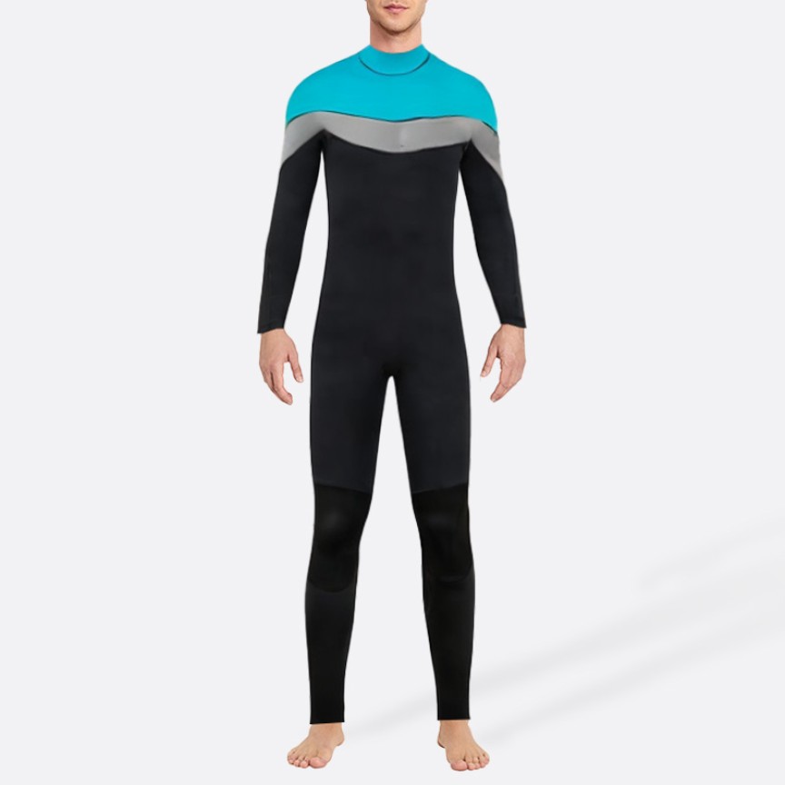 Chest zipper elastic men's full wetsuit