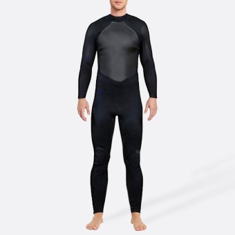 High quality black back zipper men's full wetsuit