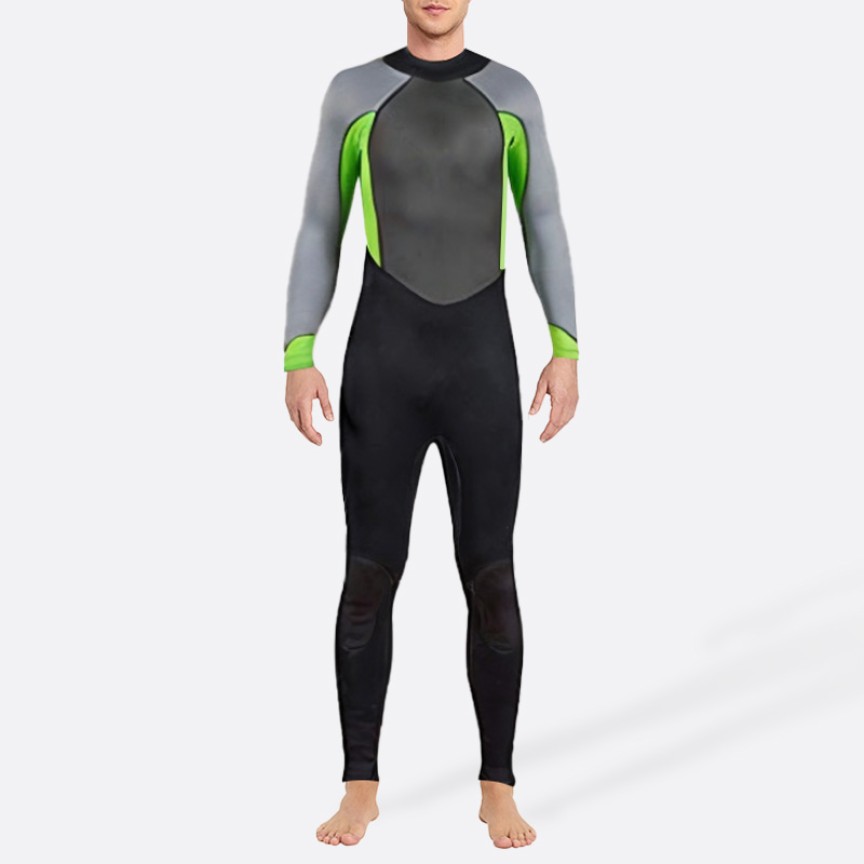 Fashionable patchwork men's full-body wetsuit