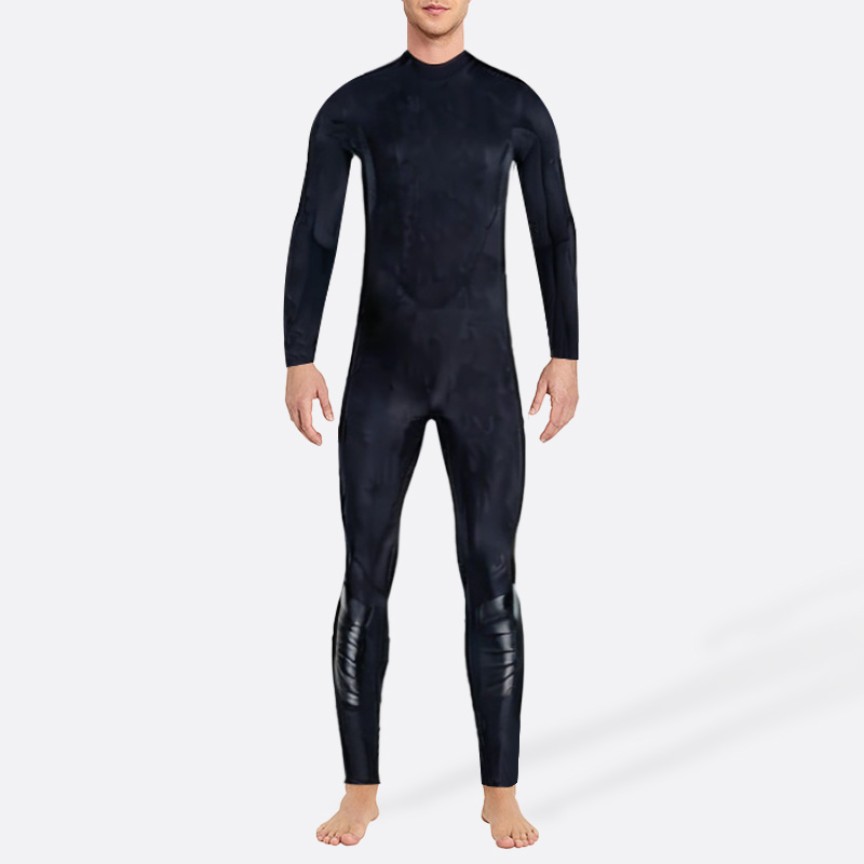 Exquisite black warm men's full-length wetsuit