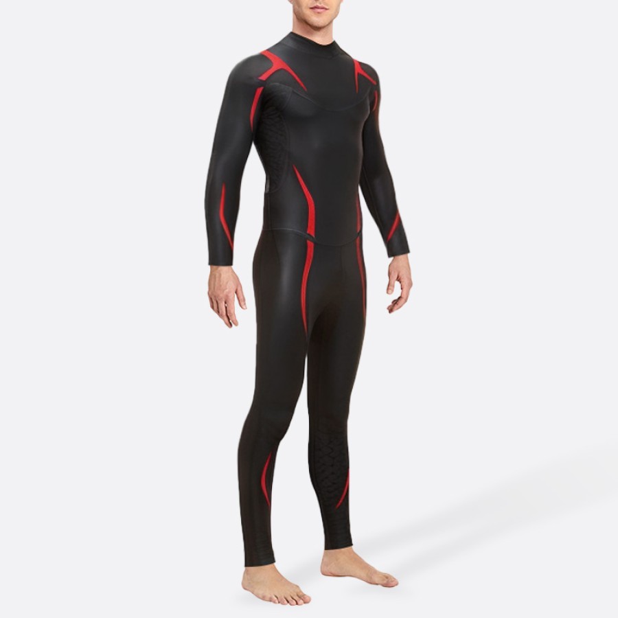 Super stretch smooth men's full body wetsuit