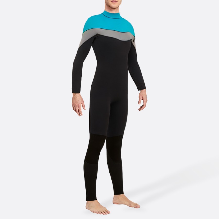 Chest zipper elastic men's full wetsuit