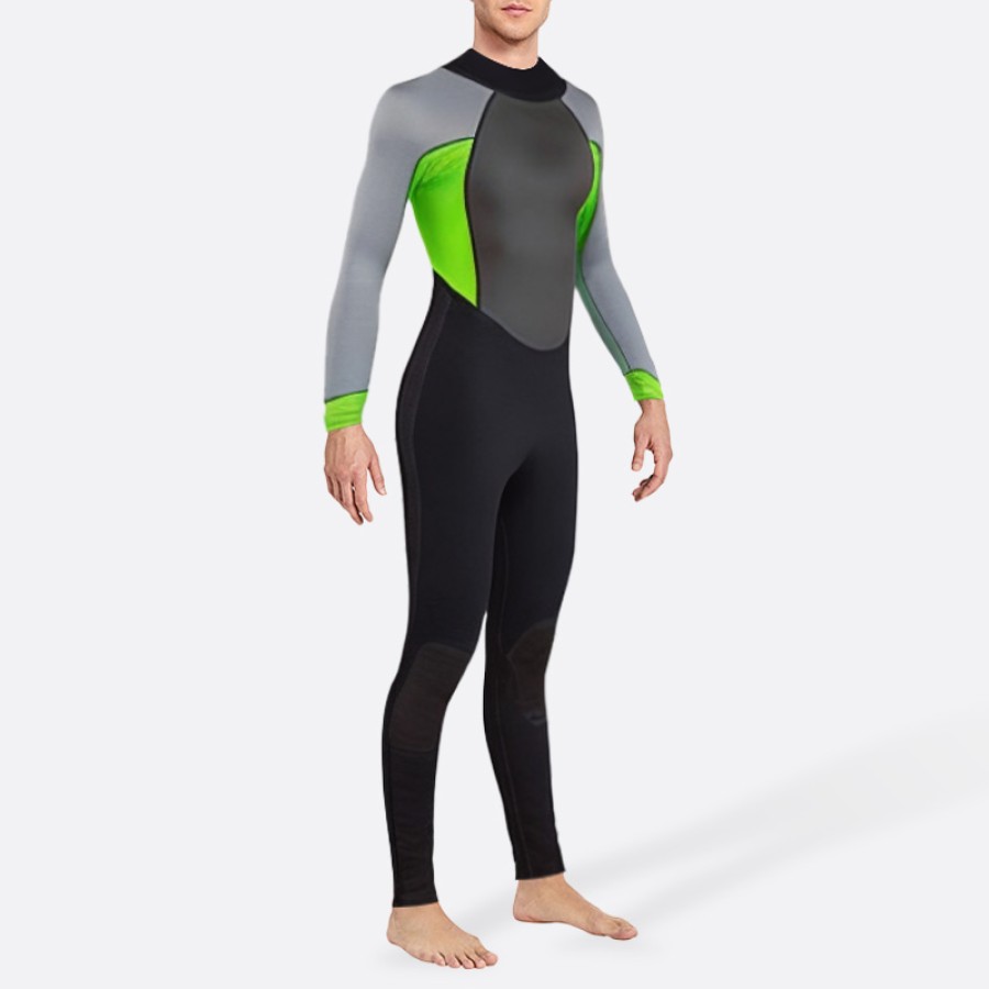 Fashionable patchwork men's full-body wetsuit