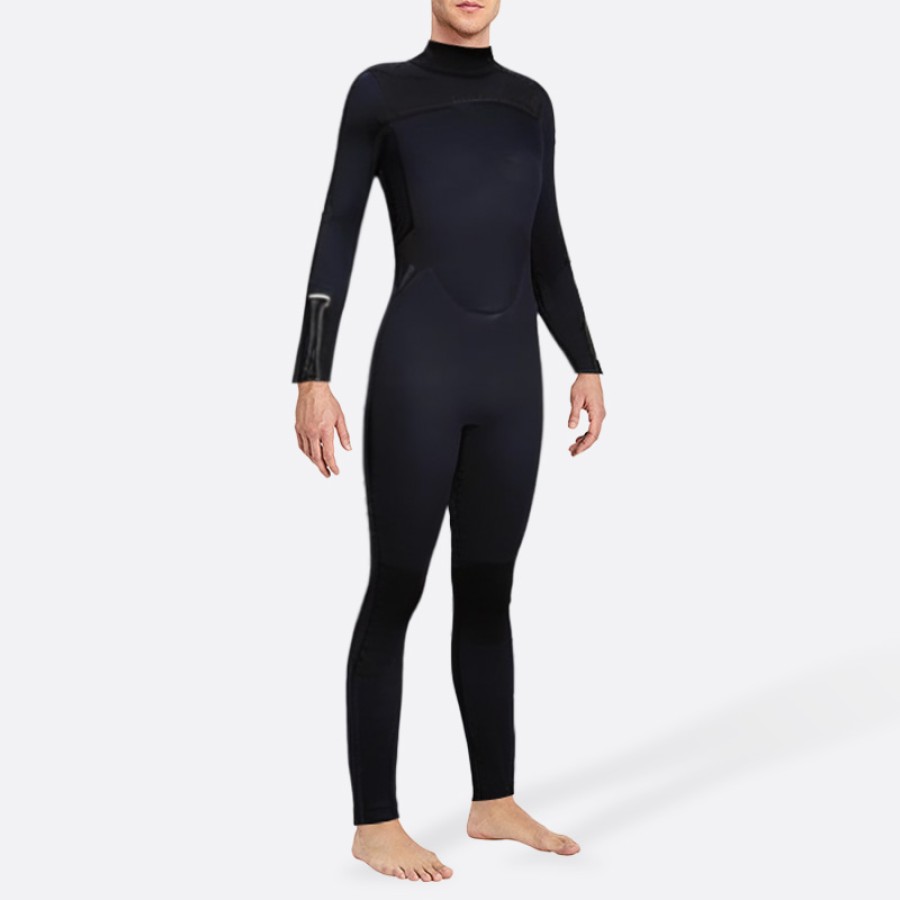 Black thickened warm men's full wetsuit