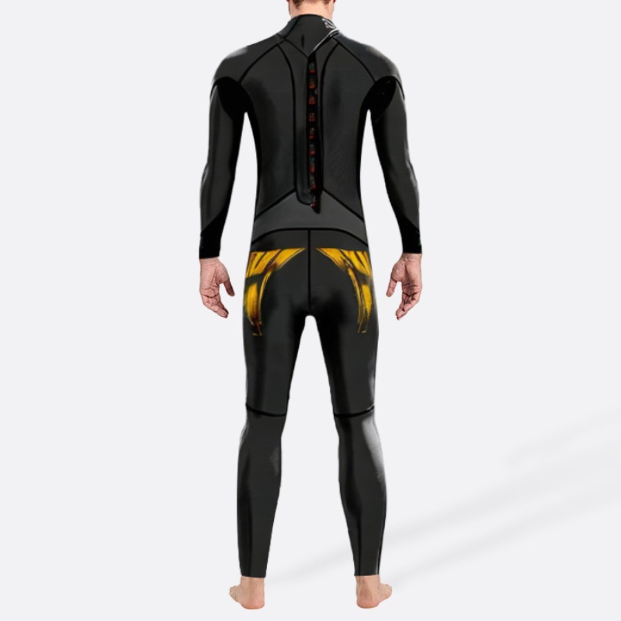 Stylish and sophisticated stretch men's full-body wetsuit