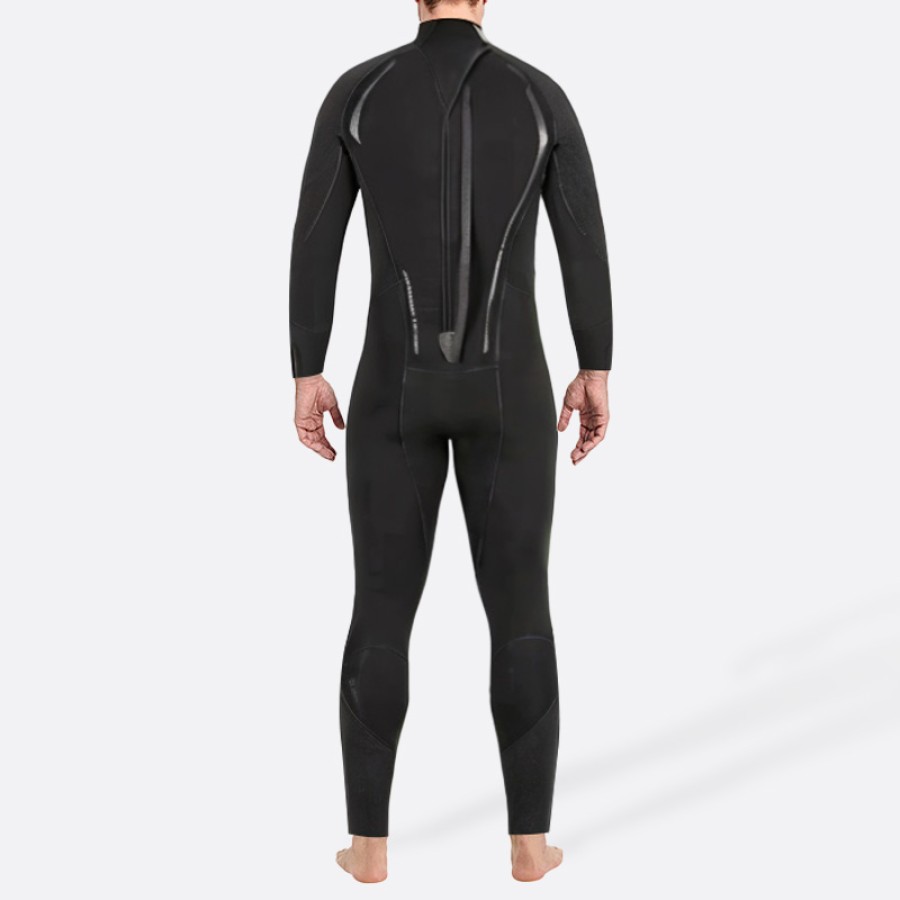 Sophisticated black stretch men's full wetsuit