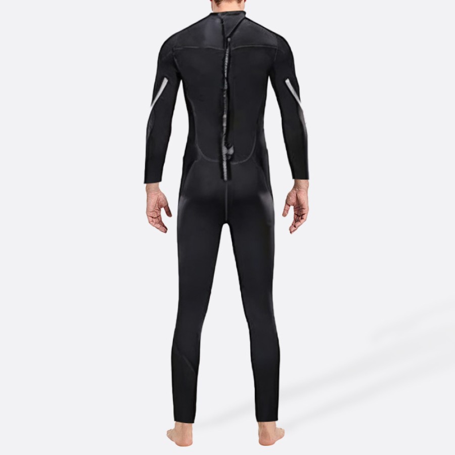 Fashionable printed black men's full wetsuit