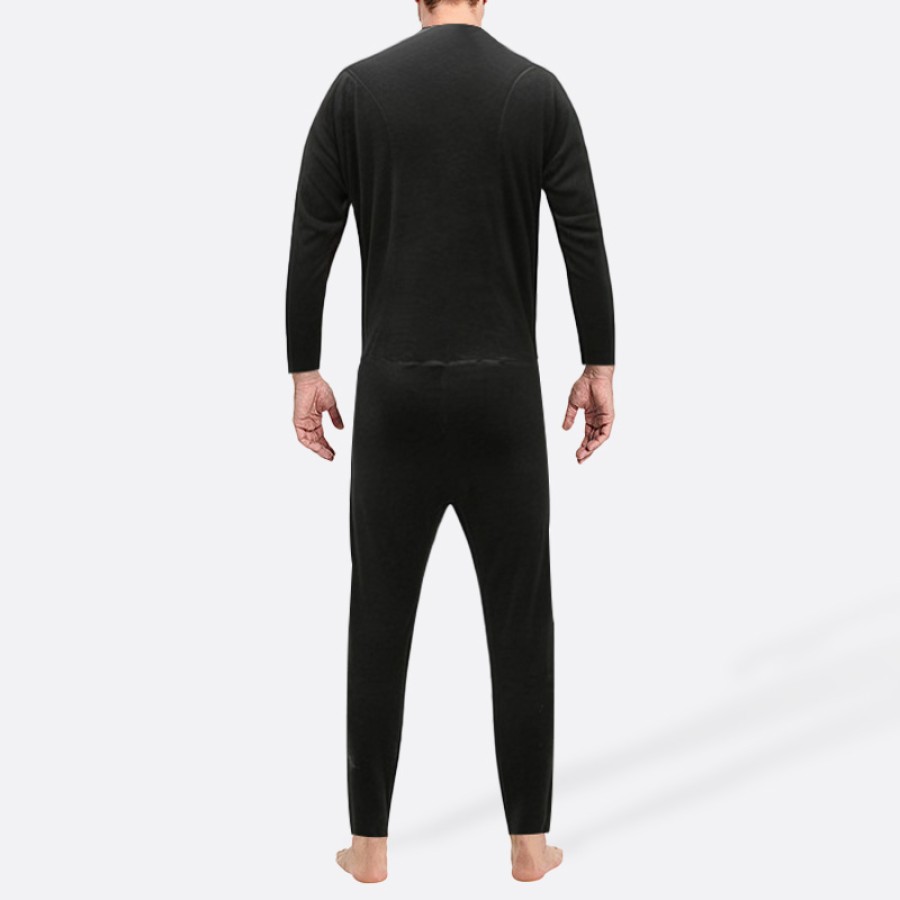Warm black comfortable men's full wetsuit