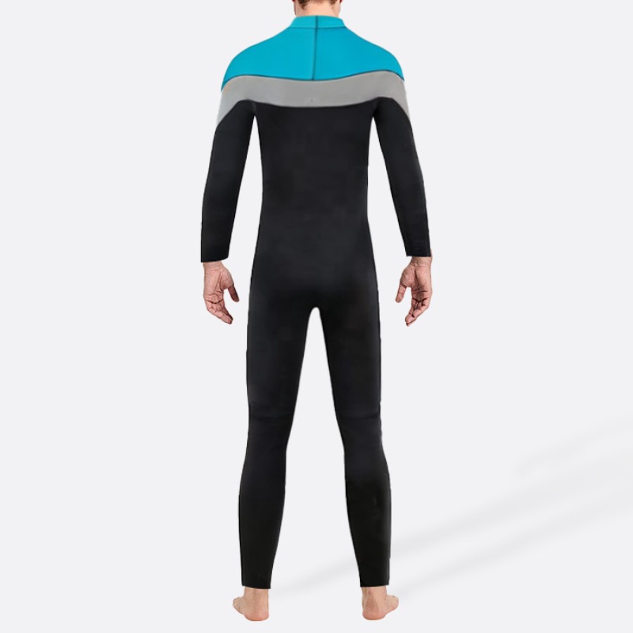 Chest zipper elastic men's full wetsuit