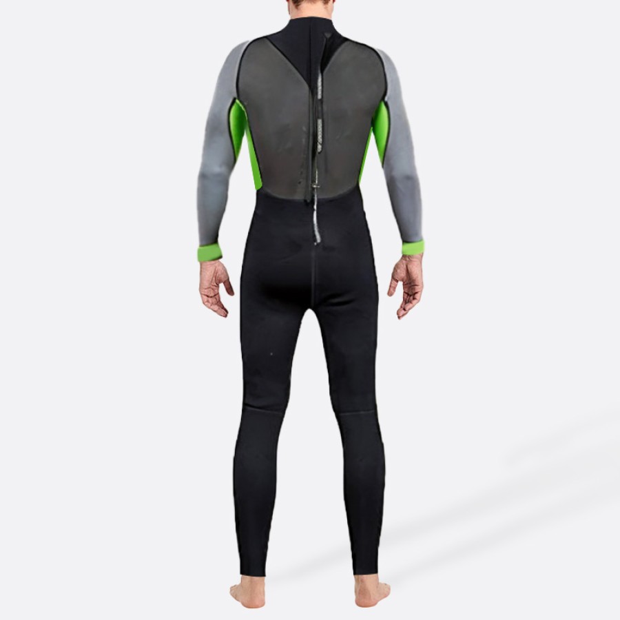 Fashionable patchwork men's full-body wetsuit