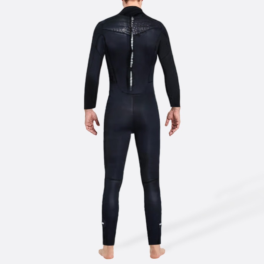 Black thickened warm men's full wetsuit