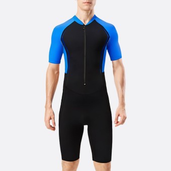High quality sun protection front zipper men's short wetsuit