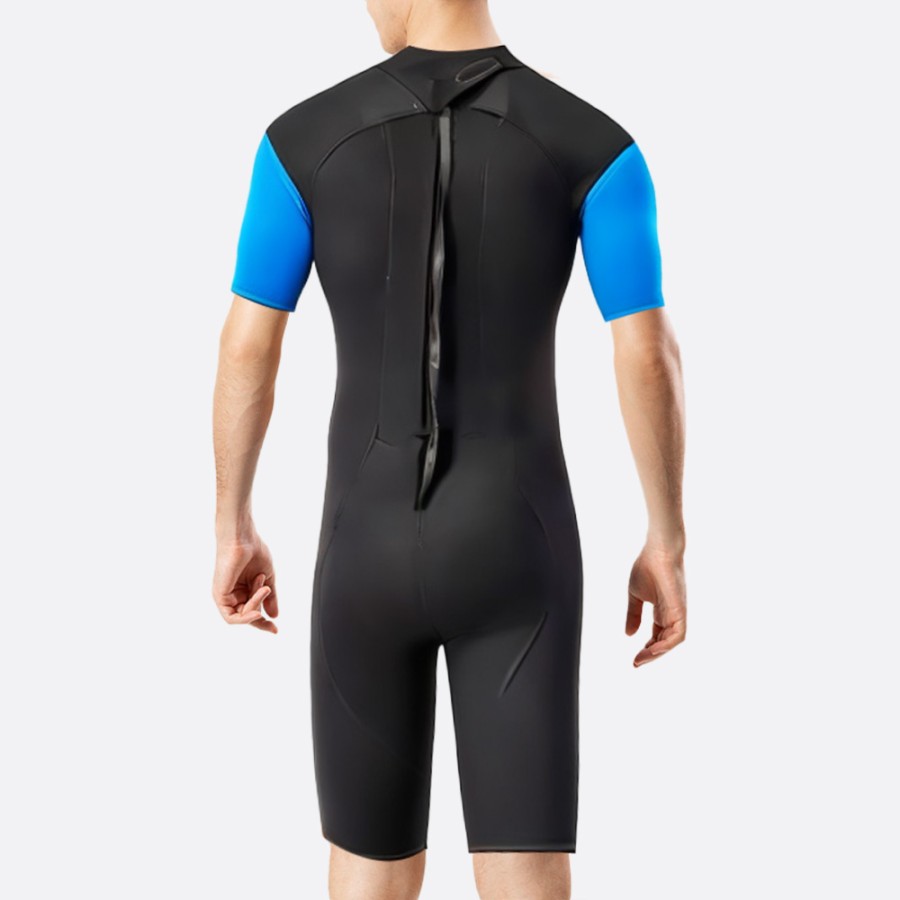 Sun and puncture resistant stretch men's short wetsuit