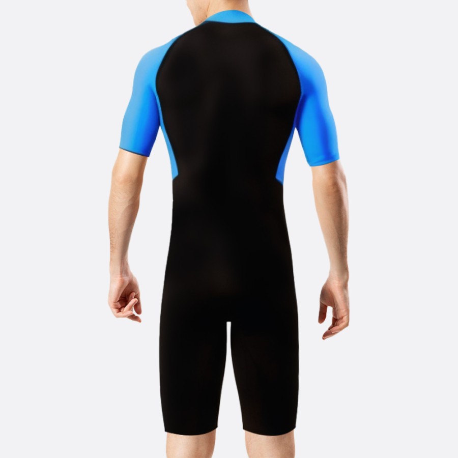 High quality sun protection front zipper men's short wetsuit