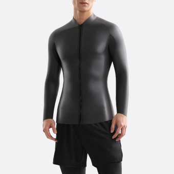 Black stretch warm men's wetsuit top
