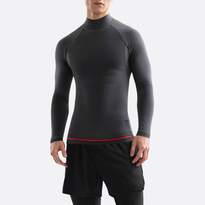 Simple black stretch men’s wetsuit top