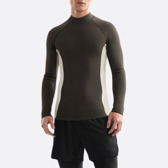 Colorblock sun protection men's wetsuit long sleeve top