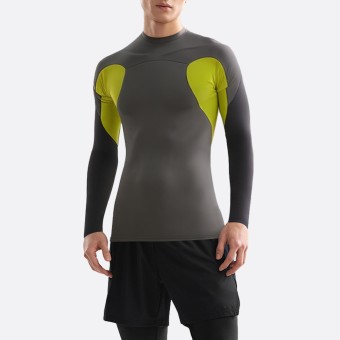Contrast color patchwork sun protection men's wetsuit top