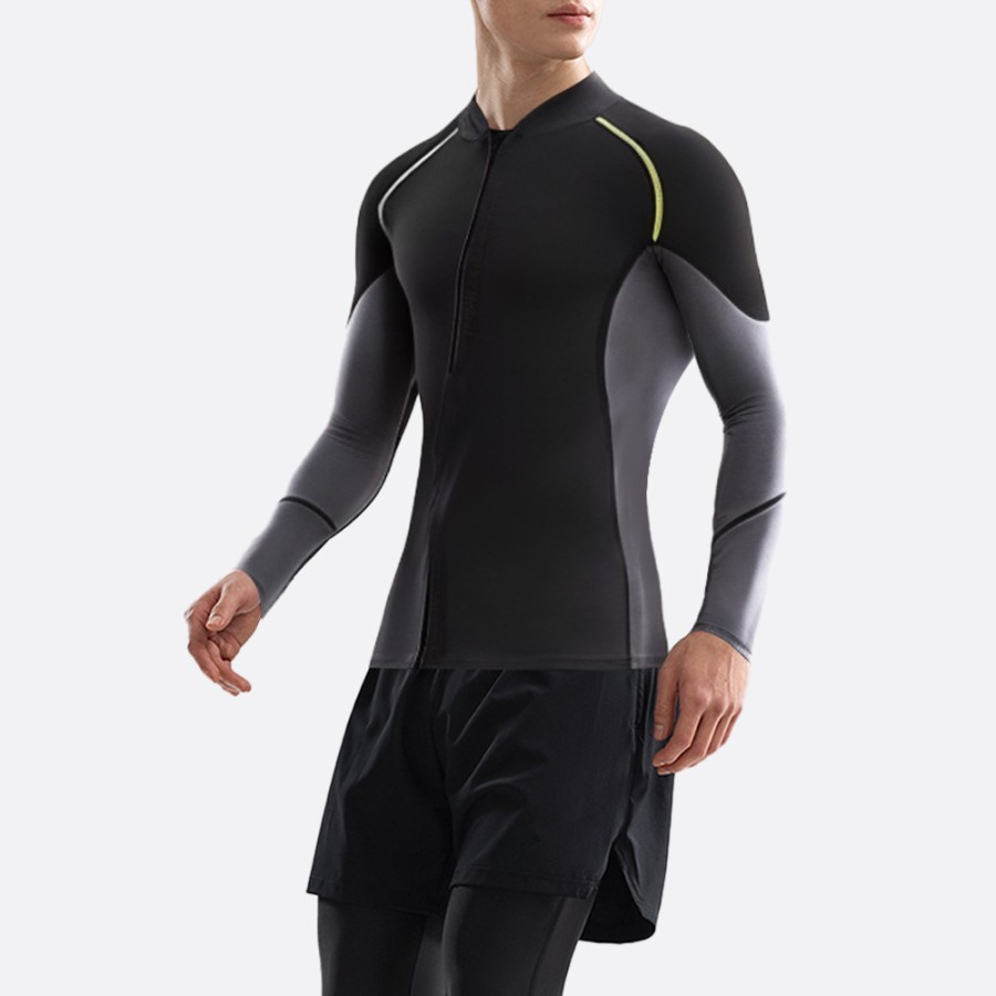 Stylish stretchy comfortable men's wetsuit top