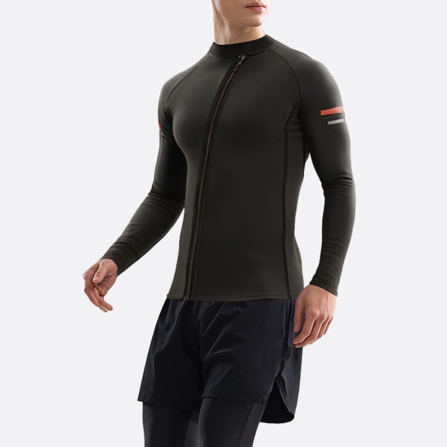Cold and sun protection men's wetsuit long sleeve top