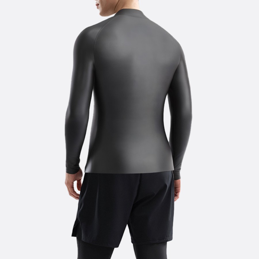 Black stretch warm men's wetsuit top
