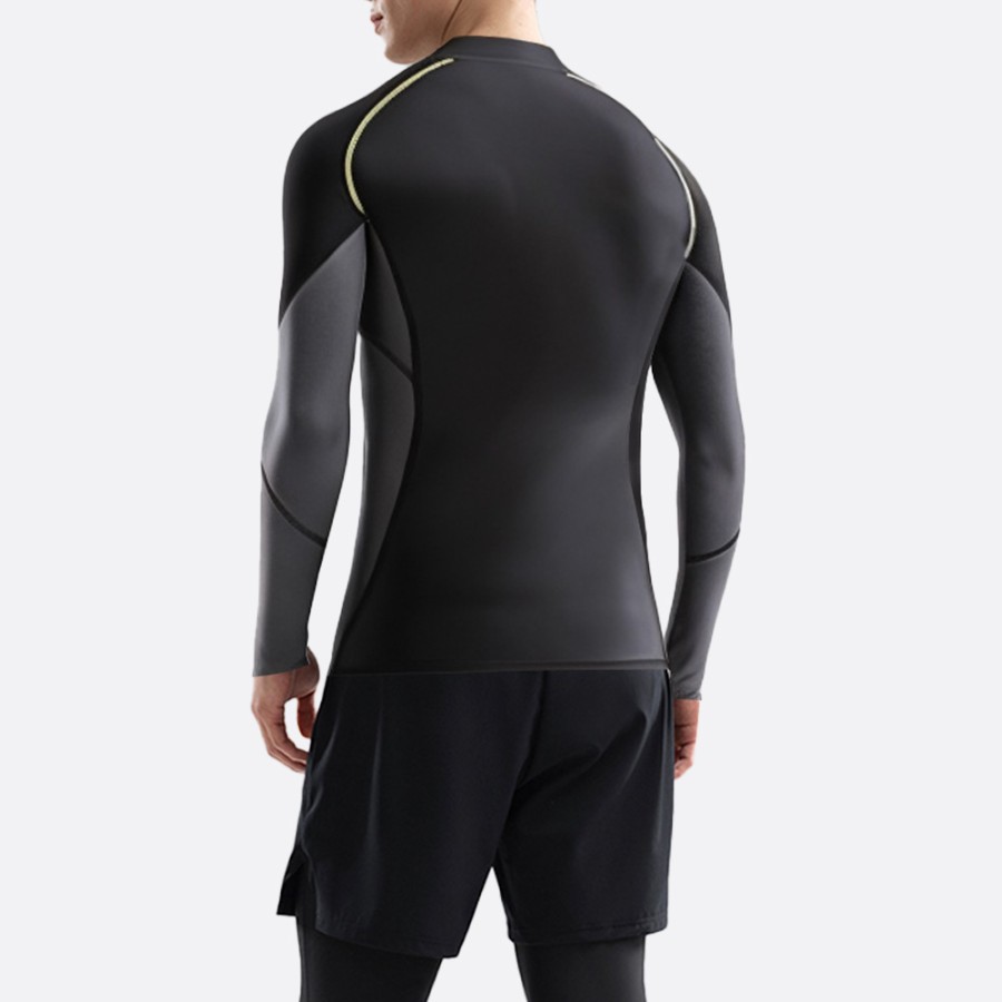 Stylish stretchy comfortable men's wetsuit top