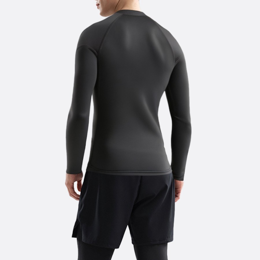 New black stretch men's wetsuit long sleeve top