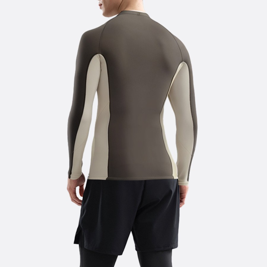 Colorblock sun protection men's wetsuit long sleeve top