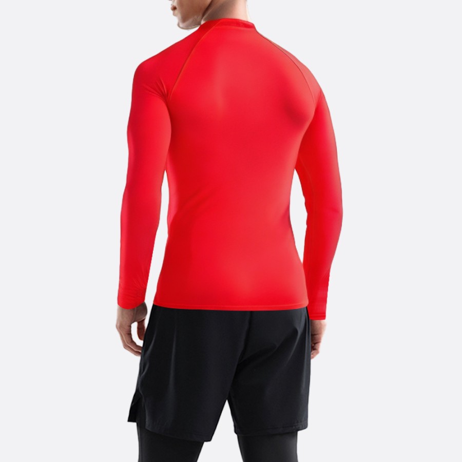 Red stretch warm men’s wetsuit long sleeve top