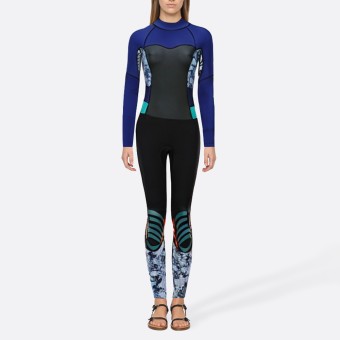 Beautifully printed super stretch women's full wetsuit