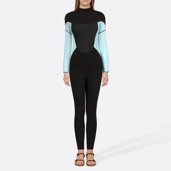 Simple elastic back zipper women's full wetsuit