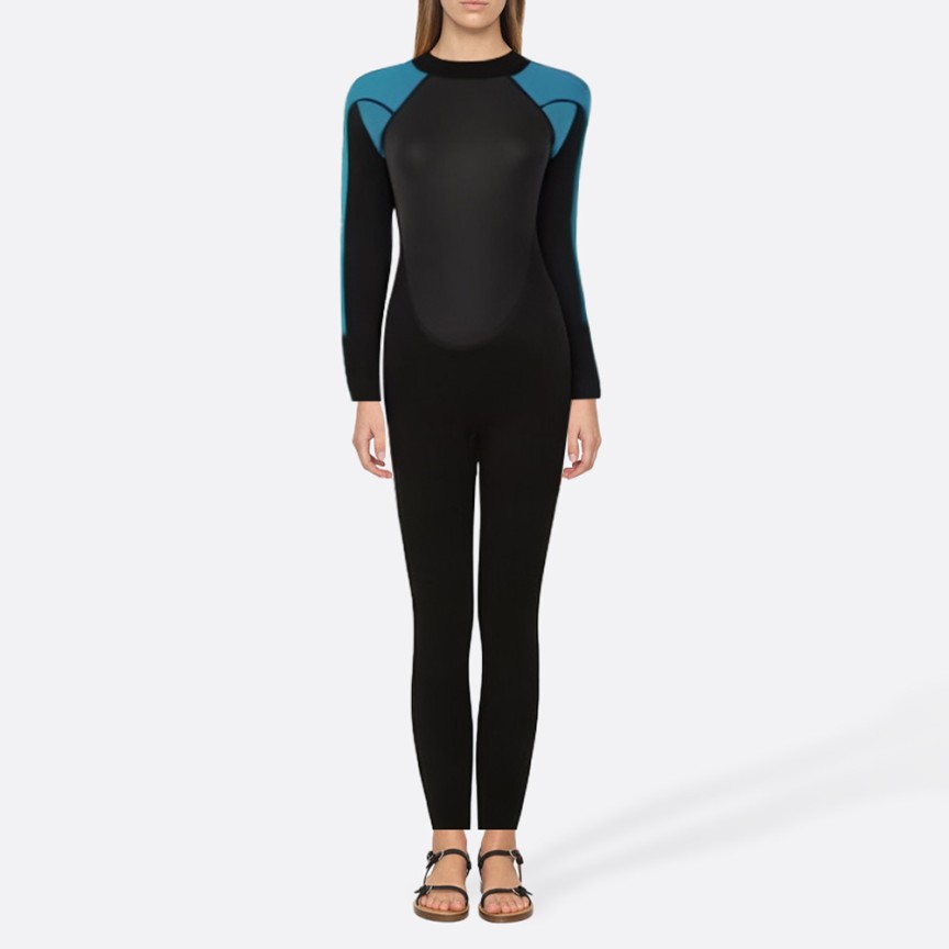 High elastic back zipper women's full wetsuit