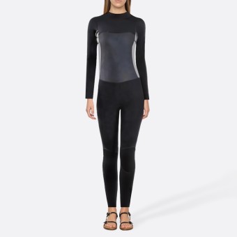 Black warm professional women's full wetsuit
