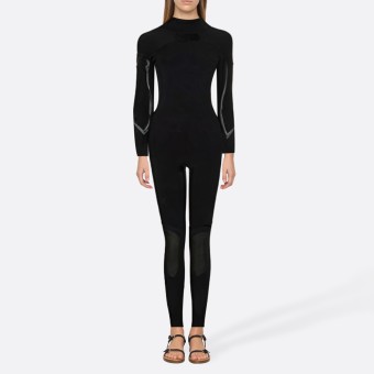 Black back zipper comfortable women's full wetsuit