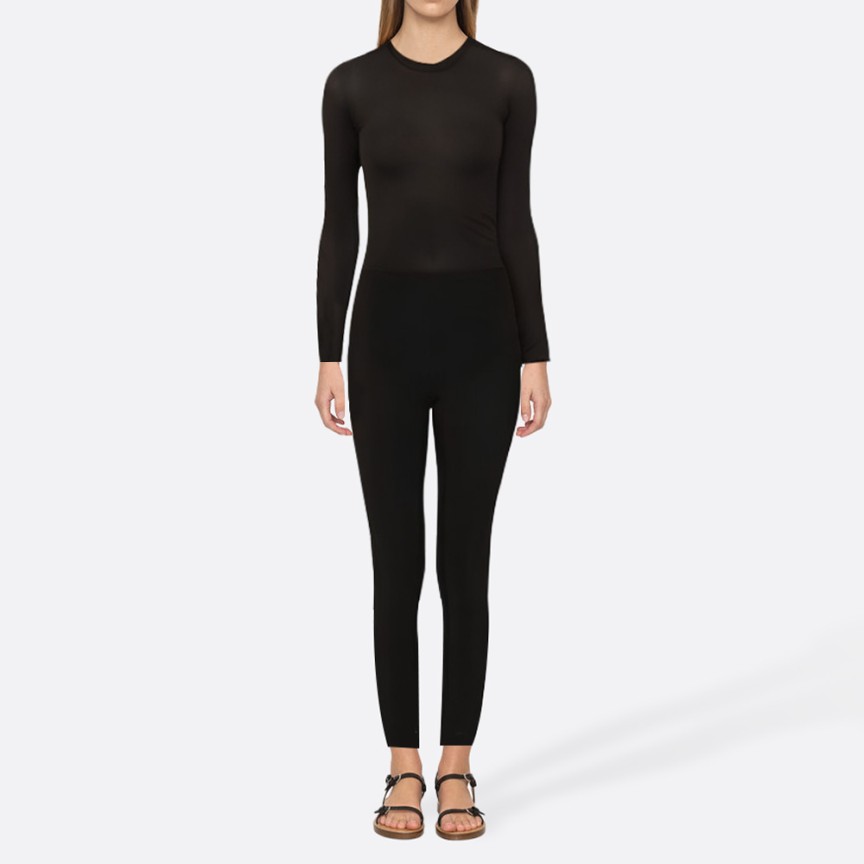 High quality black stretchy women's full wetsuit