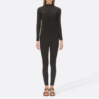 Black stab-resistant women's full-body wetsuit