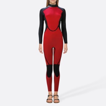Warm blind-stitched women's full-body wetsuit