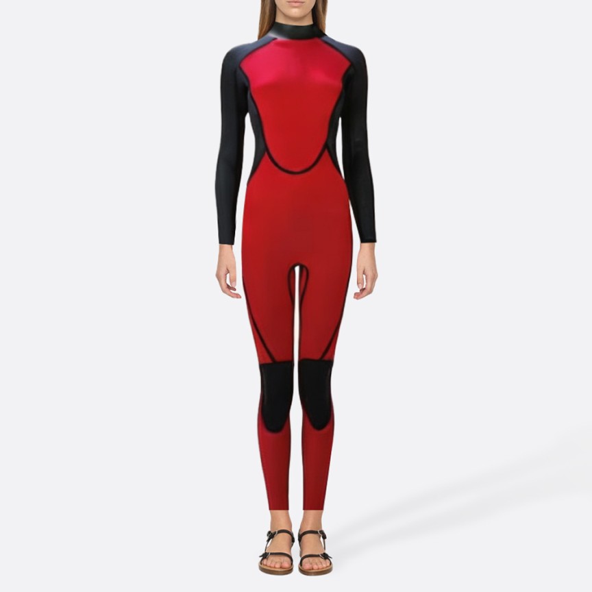 Warm blind-stitched women's full-body wetsuit