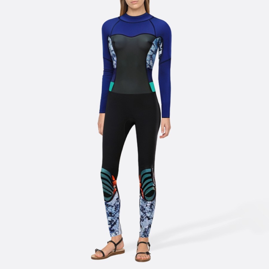 Beautifully printed super stretch women's full wetsuit