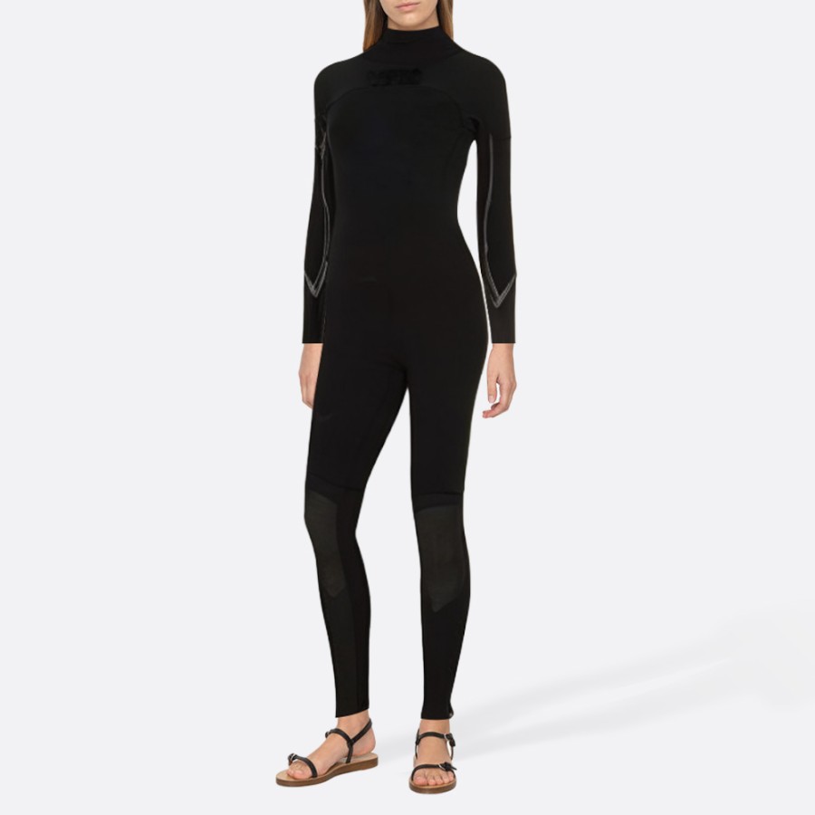 Black back zipper comfortable women's full wetsuit