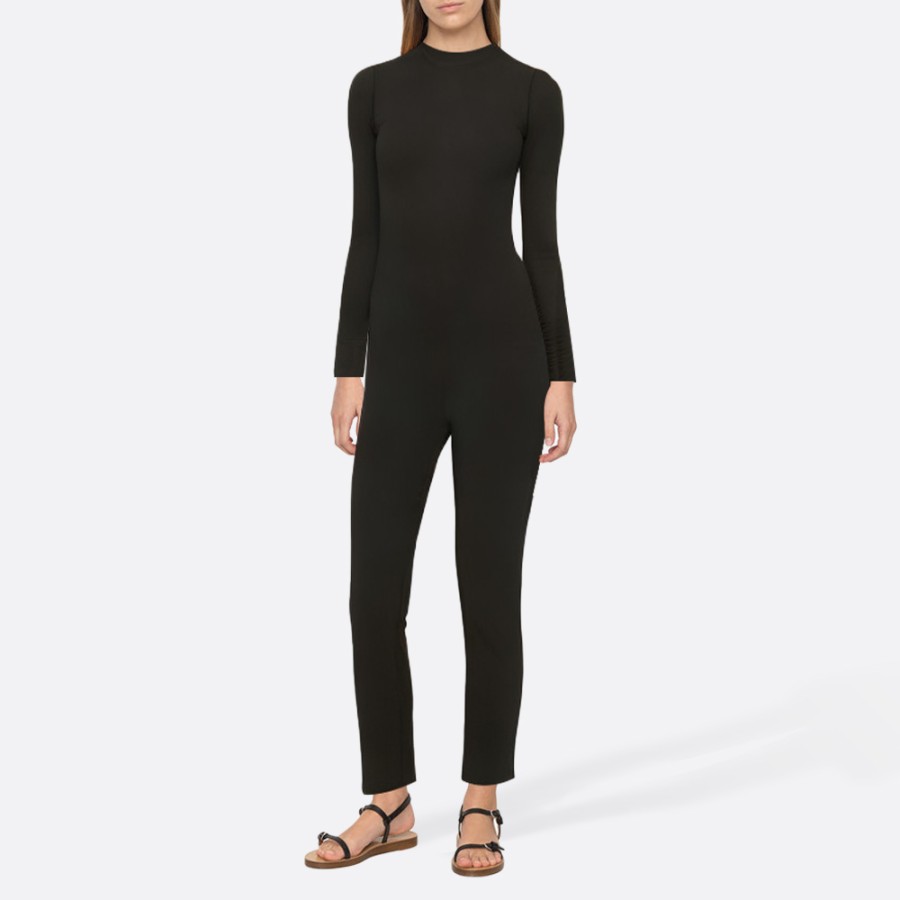 High quality black stretchy women's full wetsuit