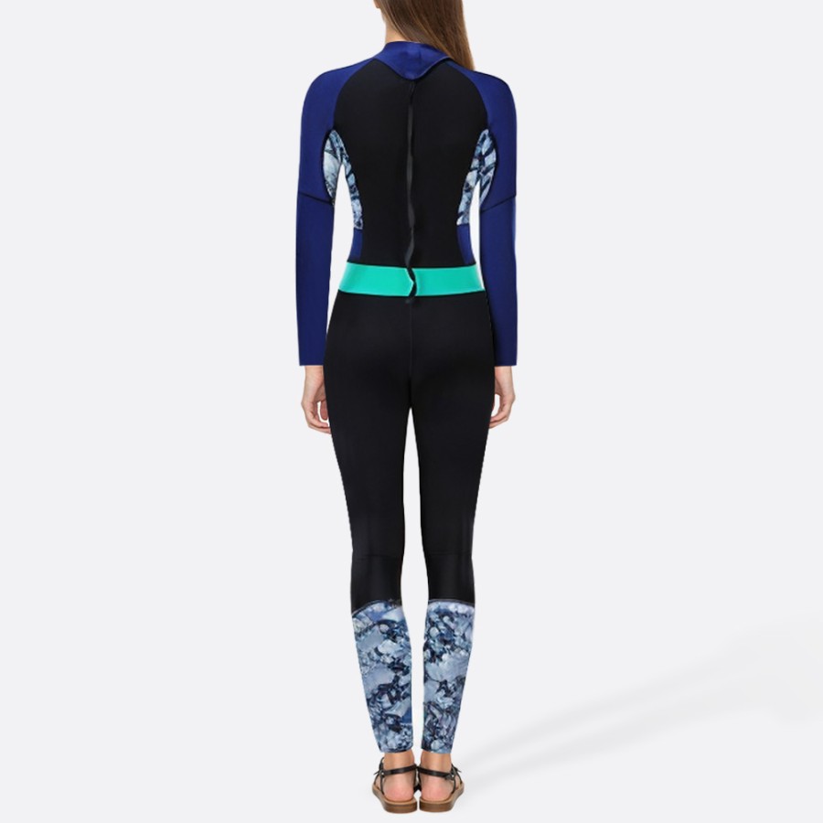 Beautifully printed super stretch women's full wetsuit