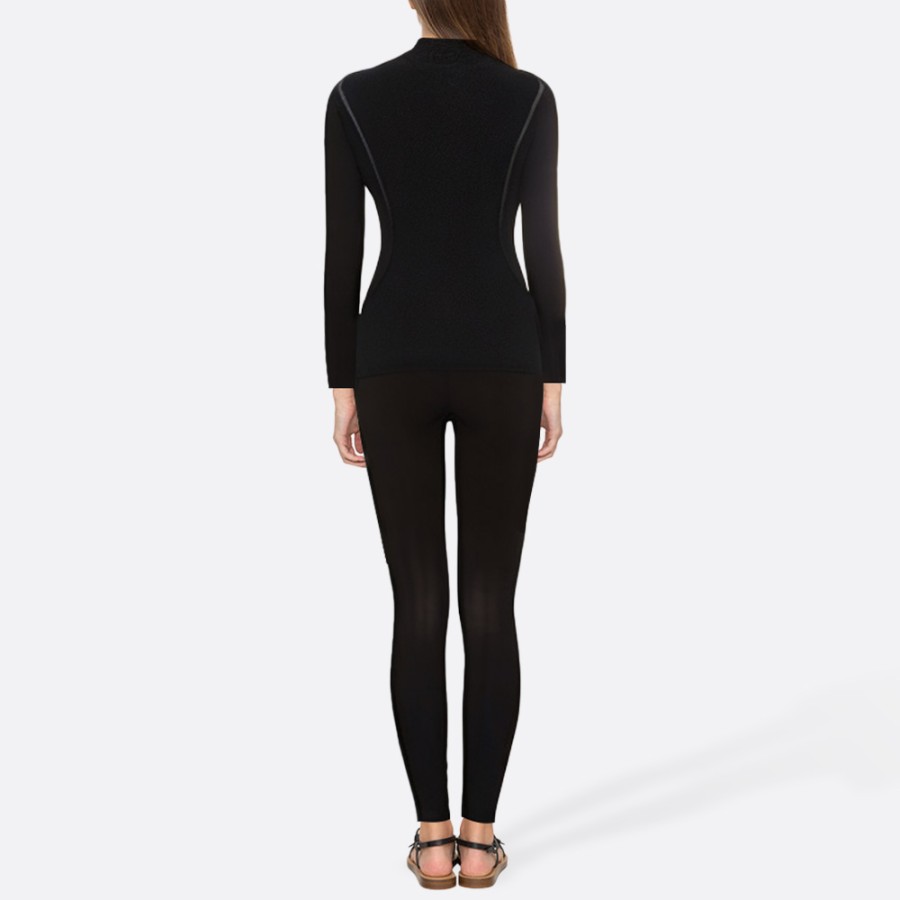 Black back zipper comfortable women's full wetsuit